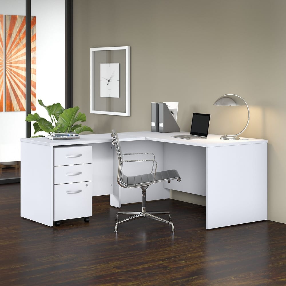 Studio C L-shaped Desk with Drawers by Bush Business Furniture