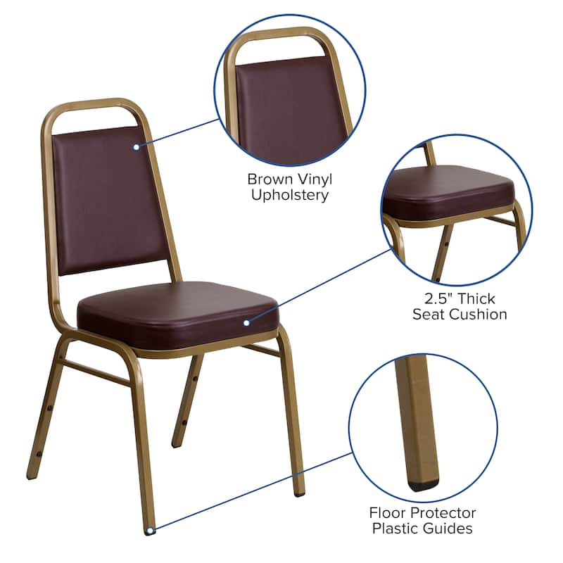 Trapezoidal Back Stacking Banquet Chair with 2.5" Thick Seat - 20.25"D x 17.5"W x 36"H