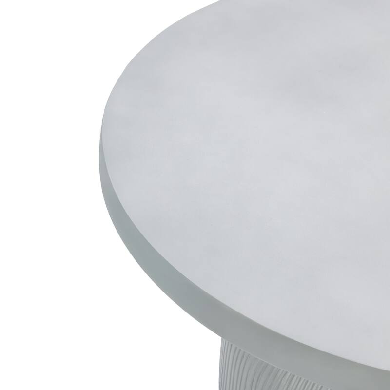 Light Grey MgO Indoor and Outdoor Round Coffee Table