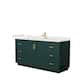 Option Green, Gold Trim, White Quartz Top