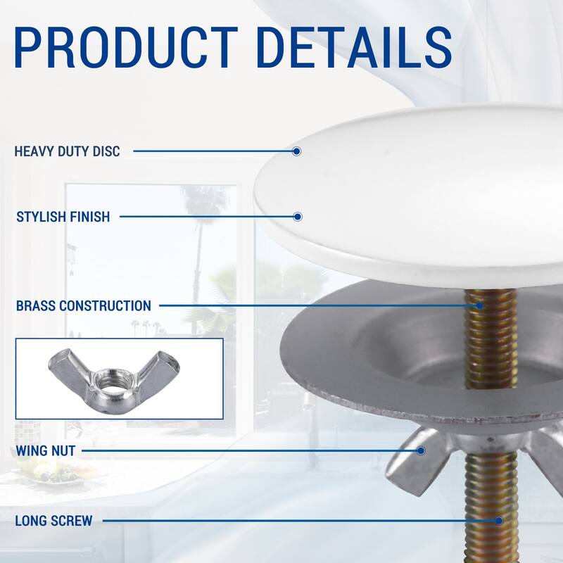 WOWOW Sink Hole Cover Fits 0.31 to 1.89" Holes, Easy Install