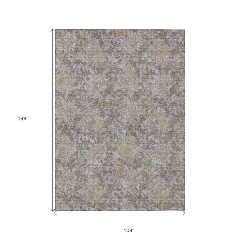 HomeRoots Floral Transitional Rectangle Outdoor Rug
