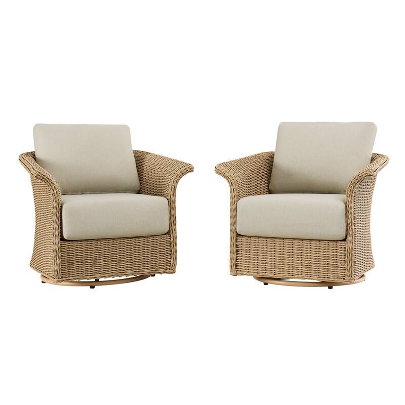 Spruce & Spring Patio Fruniture Outdoor Swivel Chair and Side Table