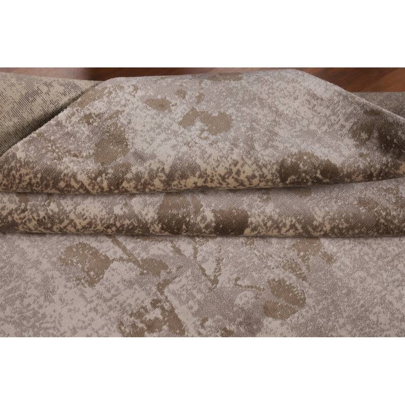 Beige Floral Art & Craft Turkish Area Rug Machine Made Carpet - 5'0" x 7'6"