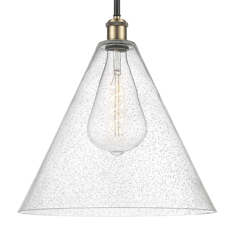 Innovations Lighting 516-1S-17-16 Berkshire Pendant Berkshire 16" Wide - Black Antique Brass / Seedy