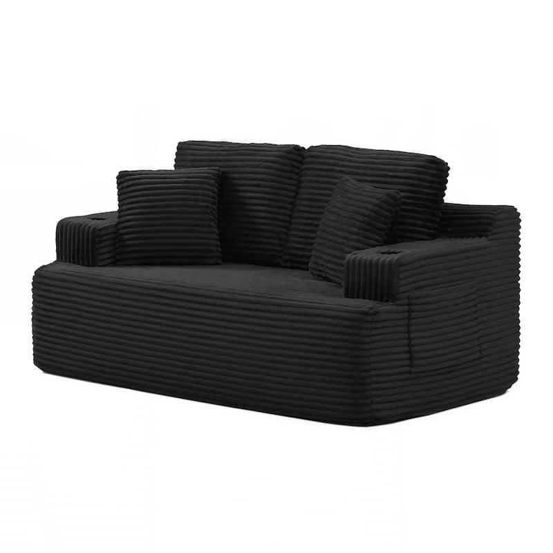 66.5''Boneless Sofa Couch with 2 Pillows Extra