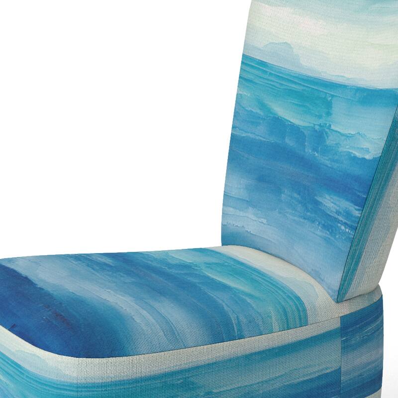 Designart "From the Shore" Upholstered Beach Accent Chair - Nautical & Coastal Arm Chair For Bedroom