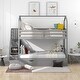 preview thumbnail 3 of 16, Staircase Storage Multifunctional Twin over Twin House Bunk Bed with Staircase and Storage