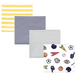 Hudson Baby Infant Boy Cotton Rich Flannel Receiving Blankets, Sports Fan, One Size - Sports Fan - One Size
