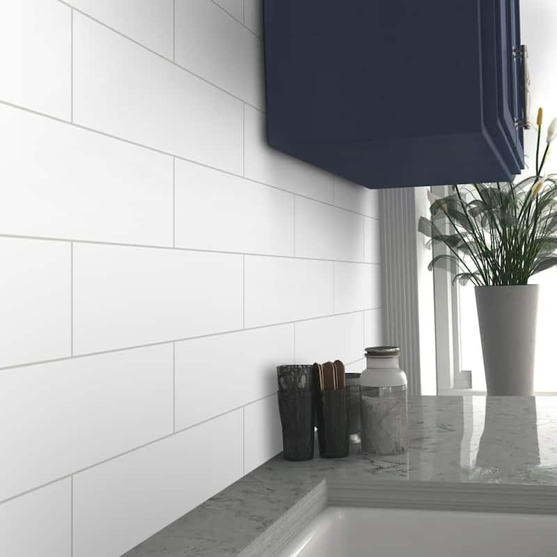 12"×4" Stone Composite Rectangular Mosaic Tile(30pcs)