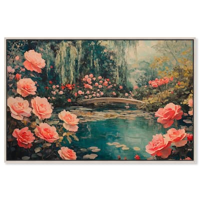 Rose Garden Bridge II Canvas by Art Remedy