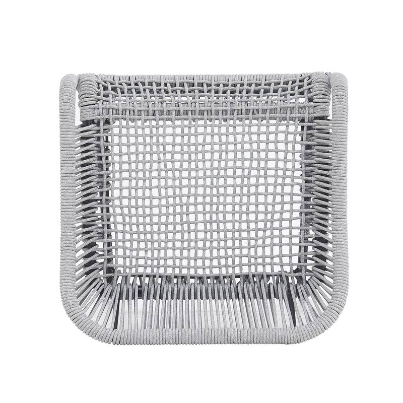 Neri Iron Outdoor Patio Rope Weave Barstools (Set of 2) by Christopher Knight Home