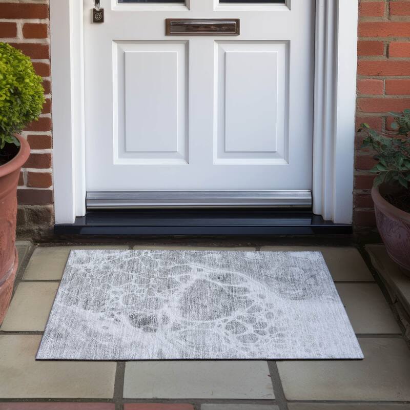 Machine Washable Indoor/ Outdoor Chantille Abstract Contemporary Rug