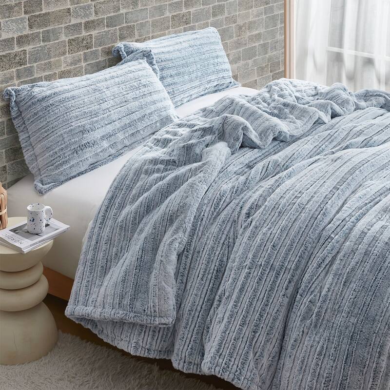 Softer than Soft® - Coma Inducer® Oversized Comforter Set - Frosted Navy Stripe