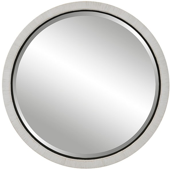 slide 2 of 7, Uttermost Granada Whitewash Round Mirror - 42" dia