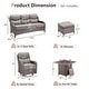 preview thumbnail 39 of 189, Pocassy Outdoor Wicker Sofa with Swivel Chair Fire Pit Table Furniture Set.