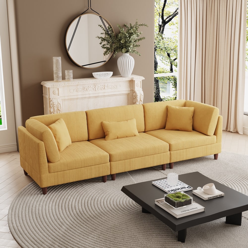 Multi-Combination Couch Modular Corduroy Sectional Sofa