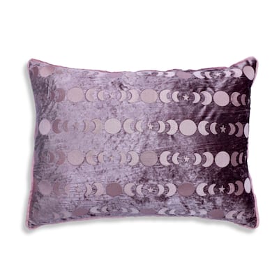 Lemon Tree Moon Phases Medium Purple/Pink Decorative Pillow