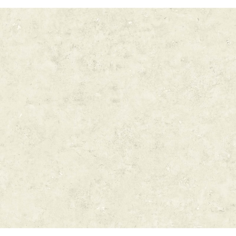 Seabrook Designs Cement Faux Embossed Vinyl Unpasted Wallpaper - 27 in. W x 27 ft. L - Oyster & Metallic Champagne