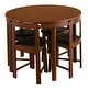 preview thumbnail 18 of 22, Simple Living Tobey 5-piece Compact Round Dining Set Walnut