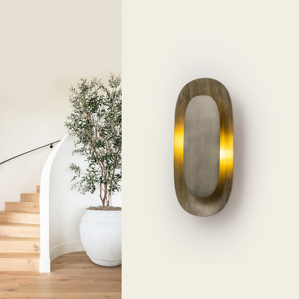 2-Light Vintage Elongated Shell-Shaped Metal Wall Sconce