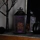preview thumbnail 2 of 4, LED LIghted Bats "Happy Halloween" Candle Lantern - 11" - Black
