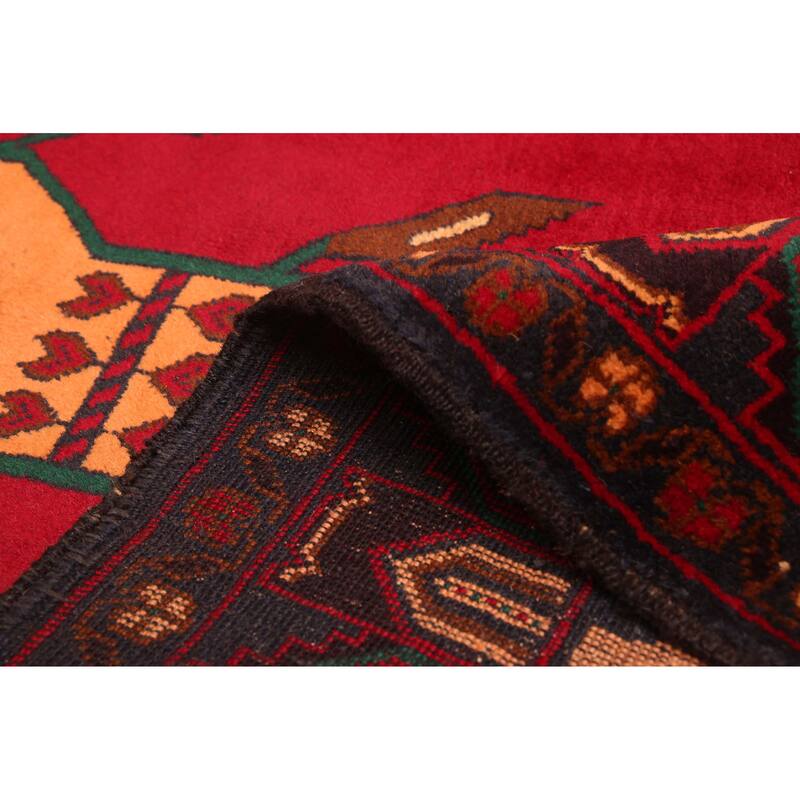 ECARPETGALLERY Hand-knotted Teimani Red Wool Rug - 3'1 x 5'7