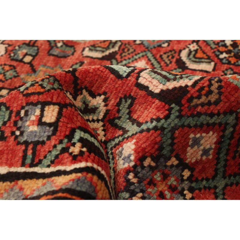 ECARPETGALLERY Hand-knotted Andelz Red Wool Rug - 3'7 x 10'9