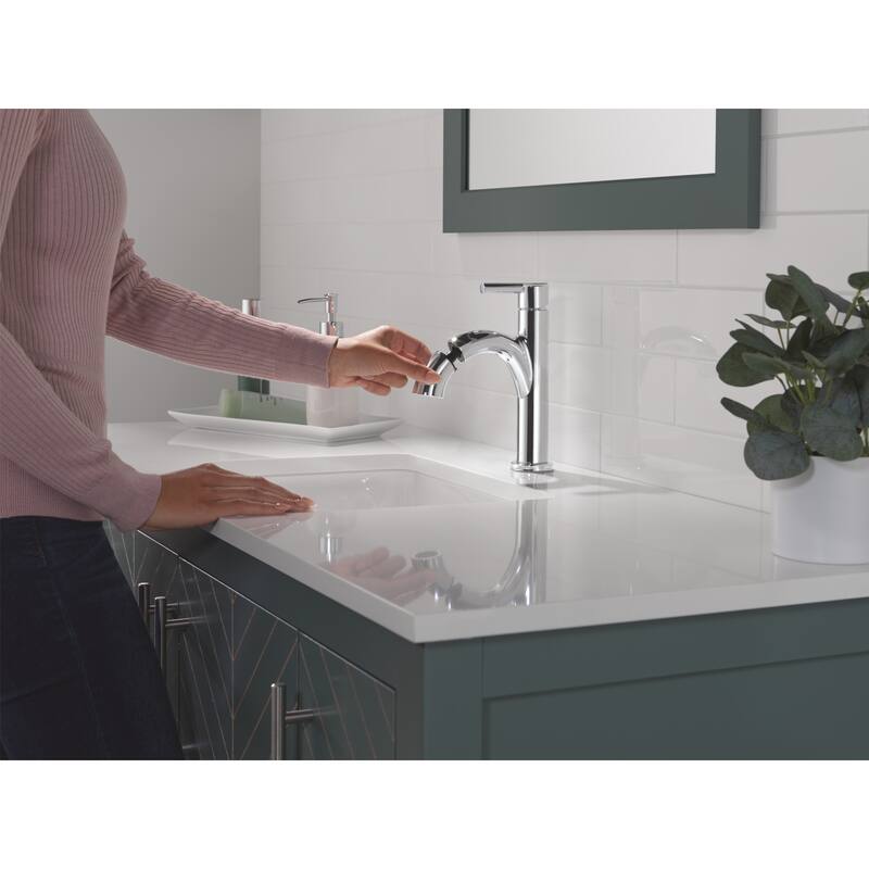 Delta 15749LF-PD Nicoli 1.2 GPM Single Hole Bathroom Faucet with Pull