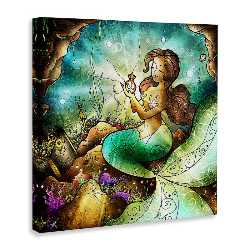 Stupell Detailed Nouveau Mermaid Canvas Wall Art Design By Mandie Manzano