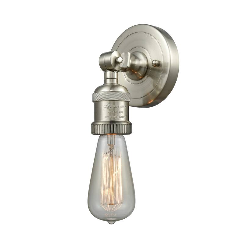Innovations Lighting Bare Bulb Single Light 6" Tall Bathroom Sconce - Brushed Satin Nickel