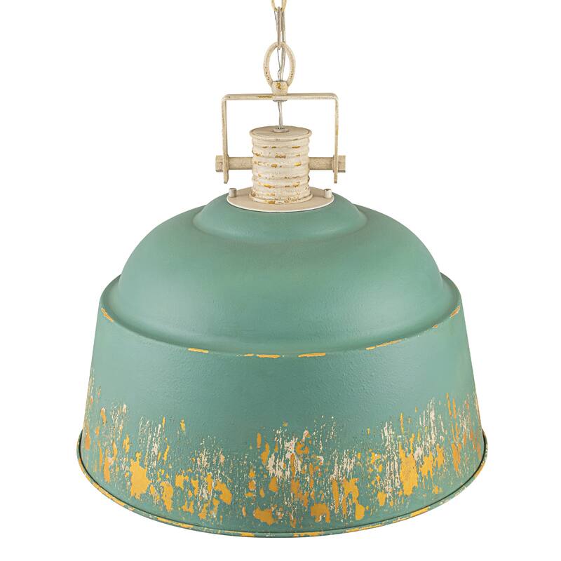 3-Light Industrial Pendant Light with Distressed Metal Dome Shade - 3-Lights