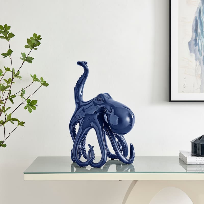 Sugvar the Octopus Resin Handmade Sculpture - Blue