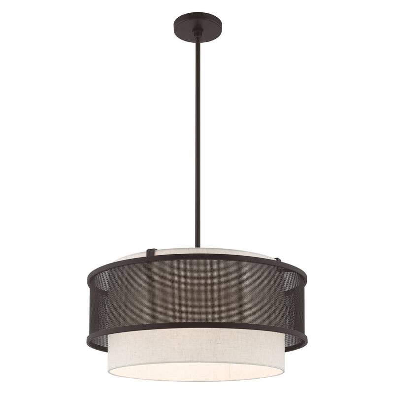 Livex Lighting Braddock 4 Light 20" Wide Drum Chandelier