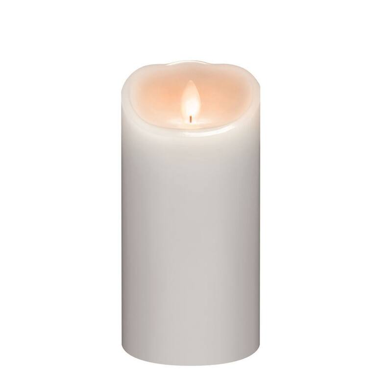 Battery Operated Flameless LED Pillar Candle - 7" - White