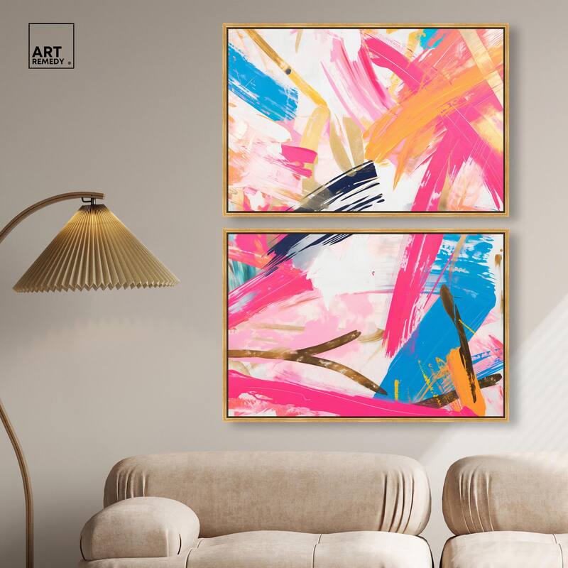 Language Spontaneity II Canvas Set of 2 by Art Remedy