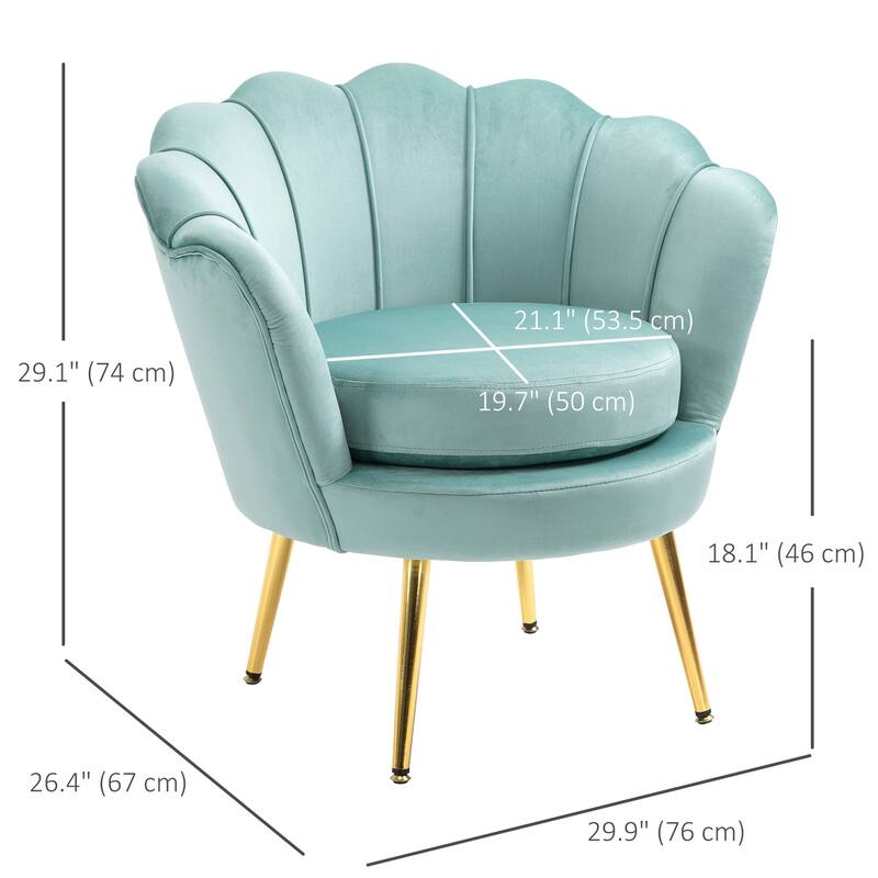 Velvet-touch Fabric Accent Chair