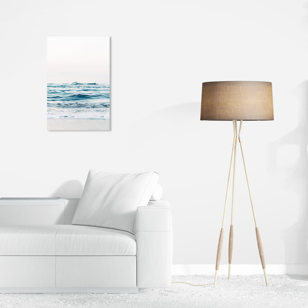 Wynwood Studio Canvas Nautical and Coastal Mitad Sea Vertical Blue and Teal Nautical & Coastal Wall Art Canvas Print