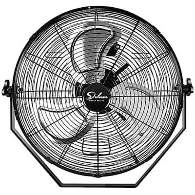 20 in. White 3-Speed Round High Velocity Air Movement Mounted Wall Fan