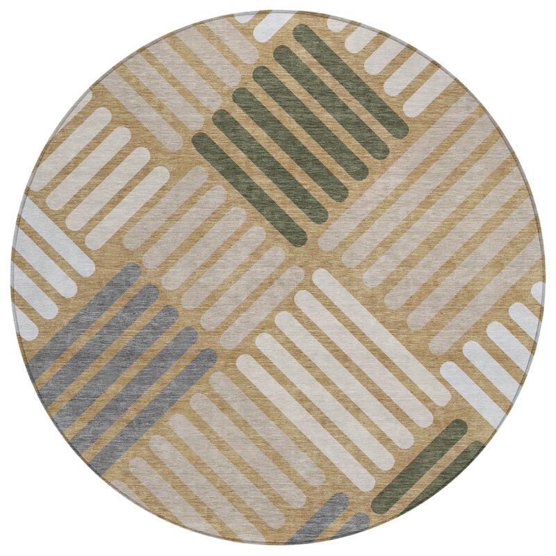 Machine Washable Indoor/ Outdoor Modern Weave Chantille Rug