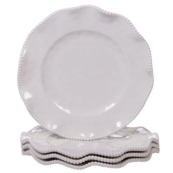 slide 2 of 5, Certified International Perlette 11-inch Dinner Plates, Set of 4 Beige