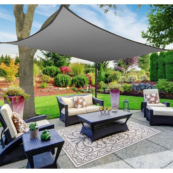 Ifenceview Green 11'x11'-11'x24' Rectangle Sun Shade Sail Patiol Canopy Awning 