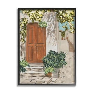 Stupell Cottage Doorway Botanicals Framed Giclee Art Design by Melissa Wang