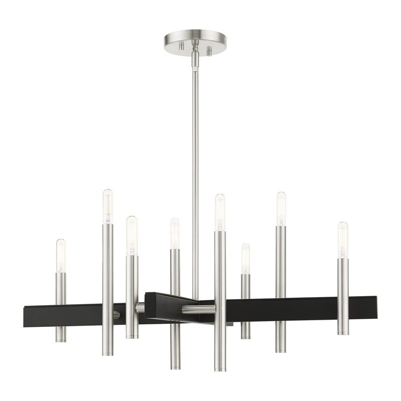 Meridian 4 Light Chandelier, Matte Black, Orb 18 Meridian 4 Light Chandelier, Matte Black, Orb 18