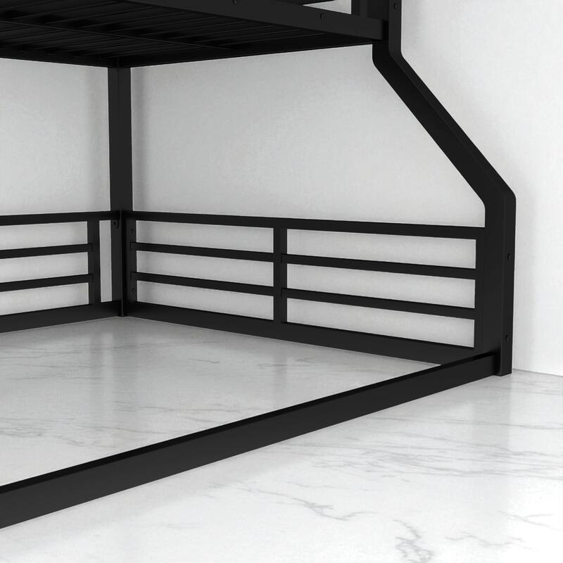 Triple Metal Bunk Bed with Safety Rails, Heavy-Duty Space-Saving Design