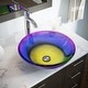 preview thumbnail 18 of 24, 619 Frosted Rainbow Sink, Chrome Faucet, Sink Ring, Pop-up Drain 718