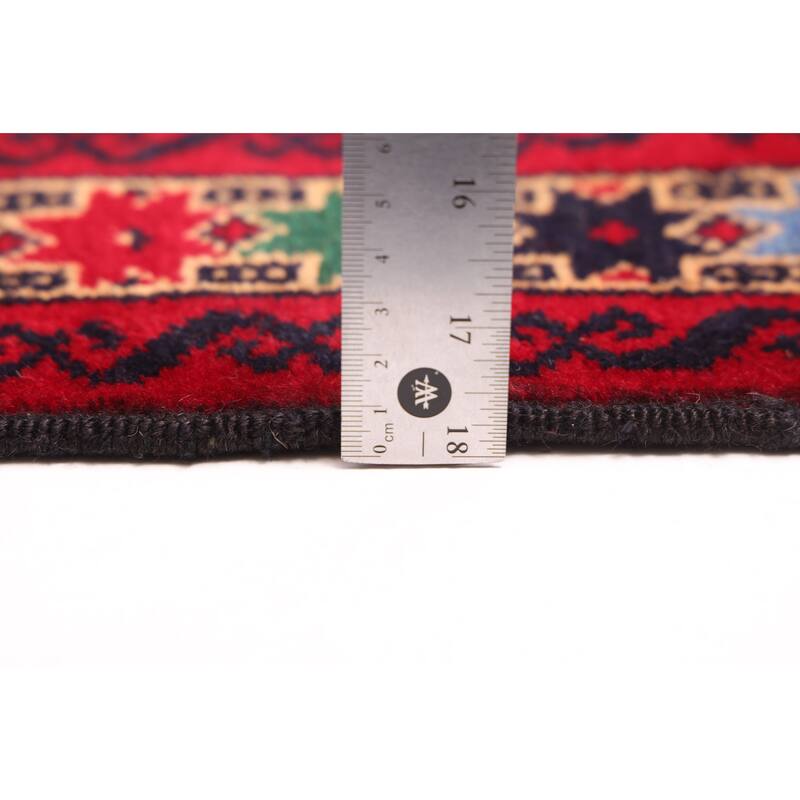 ECARPETGALLERY Hand-knotted Teimani Red Wool Rug - 3'5 x 6'6