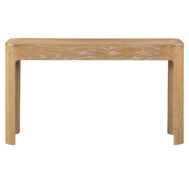 Rustic 52" Console Table with Drawers and Curved Legs for Entryway or Living Room Decor