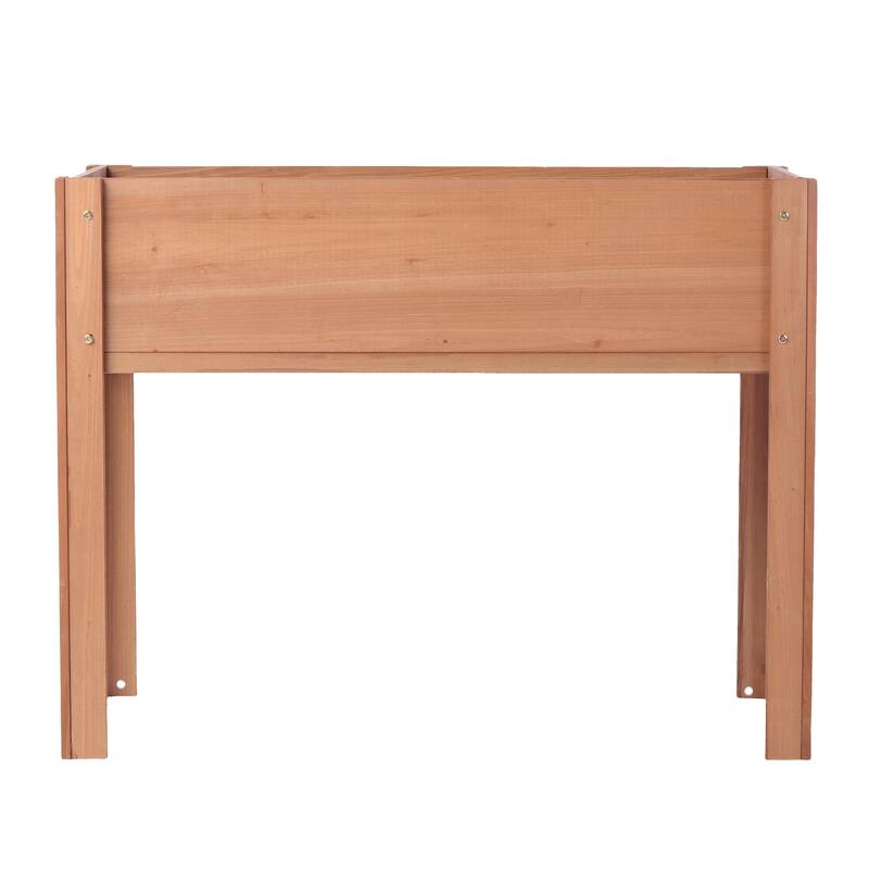 Natural Elevated Planter Box for Outdoor Use with Eco-Friendly Finish