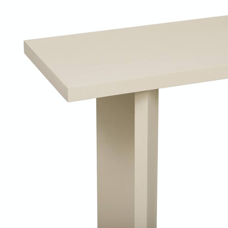 Stylish Console Table with Pine Veneer and Geometric Legs